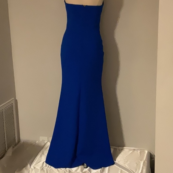 Betsy Adam Blue Gown - Picture 4 of 6